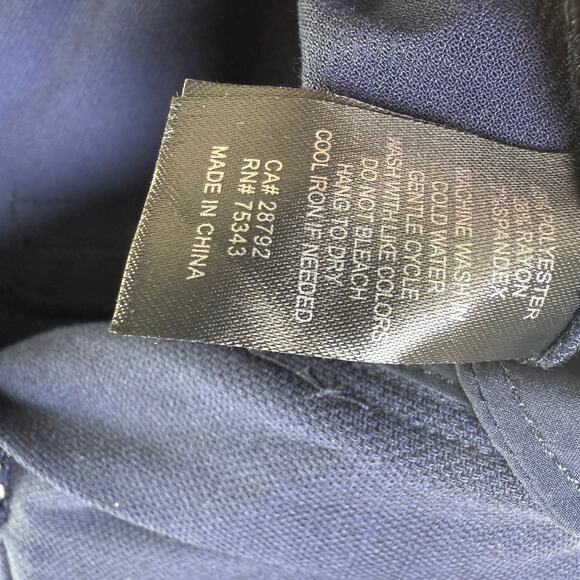 House of Harlow 1960 Trousers Pants Womens 12 Navy Blue Wide Leg High Rise - Picture 5 of 7